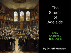 Behind the Streets of Adelaide Presentation