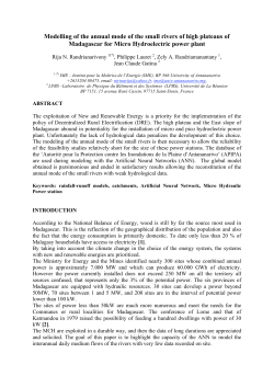Modelling of the annual mode of the small rivers of high plateaus of
