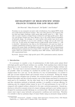 development of high specific speed francis turbine for low head hpp