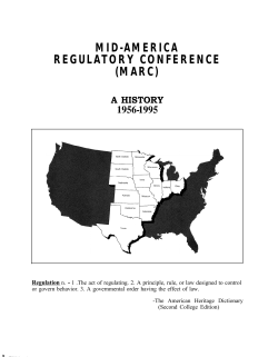 MARC History - Mid-America Regulatory Conference