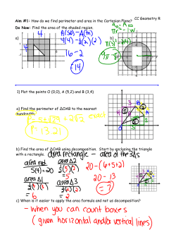 Aim #1: How do we find perimeter and area in the Cartesian Plane