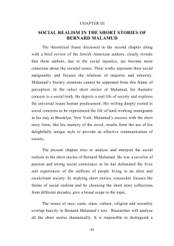 social realism in the short stories of bernard malamud
