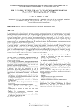 the elevation net for the saltwater intrusion phenomenon analysis in