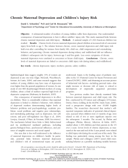 Chronic Maternal Depression and Children`s