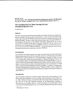 The Scandinavian Ice Sheet through the last interglacial/ glacial cYcle