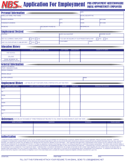 Employment Desired Education History General