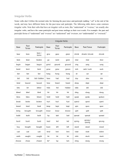 Irregular Verbs