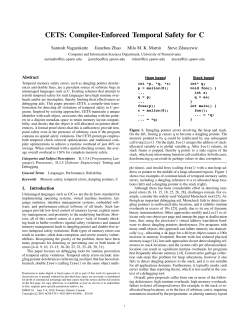 CETS: Compiler-Enforced Temporal Safety for C