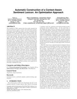 Automatic Construction of a Context