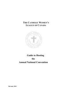 Guide to Hosting the Annual National Convention