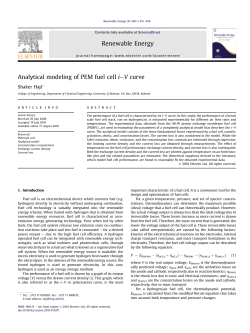 Analytical modeling of PEM fuel cell iV curve