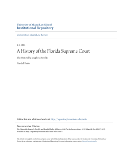 A History of the Florida Supreme Court