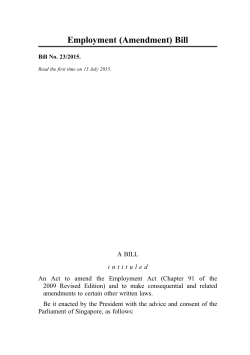 Employment (Amendment) Bill