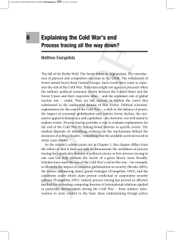 6 Explaining the Cold War`s end