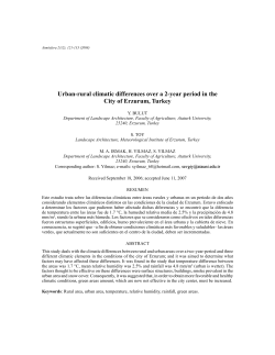 Urban-rural climatic differences over a 2-year - E