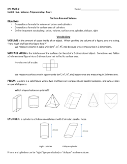 Day 1 SAV Prism and Cylinder