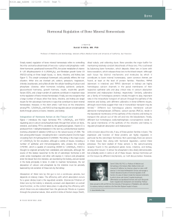 Hormonal Regulation of Bone Mineral Homeostasis