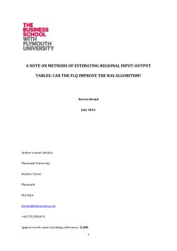 a note on methods of estimating regional input