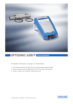 Krohne OPTISONIC 6300P Ultrasonic Flowmeter