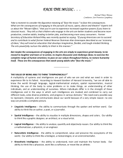 face the music - WVHS Music Department