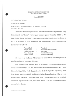 2014-03-25 - Northwest Harris County Municipal Utility District 28