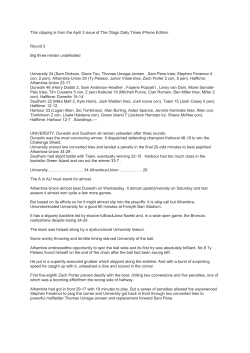 Prems v Univ, Lost 29-34