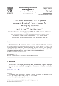 Does more democracy lead to greater economic freedom? New