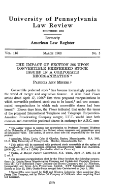 Impact of Section 306 Upon Convertible Preferred Stock Issued in a