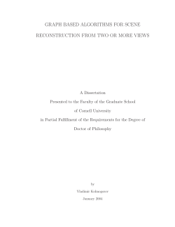 graph based algorithms for scene reconstruction from two or more