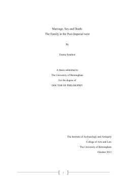 Marriage, sex and death: the family in the Post