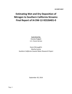 Estimating Wet and Dry Deposition of Nitrogen to Southern