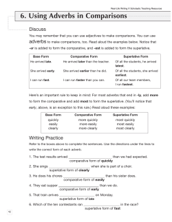 6. Using Adverbs in Comparisons