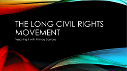 The Long Civil Rights Movement - American Historical Association
