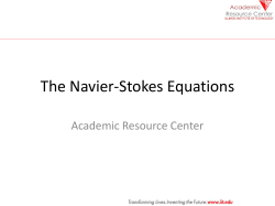 The Navier-Stokes Equations