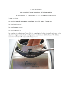 Preciso Recalibration Tools needed: #2 Flathead