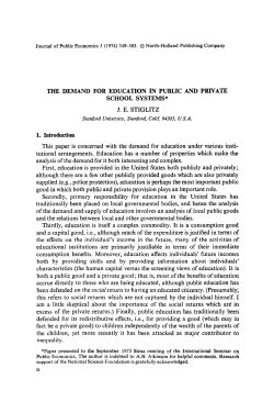 The Demand for Education in Public and Private School Systems