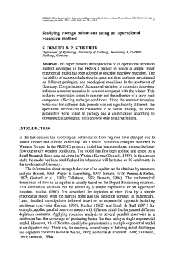 Studying storage behaviour using an operational recession method