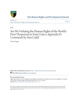 Are We Violating the Human Rights of the World&acirc;&bull;Žs Poor