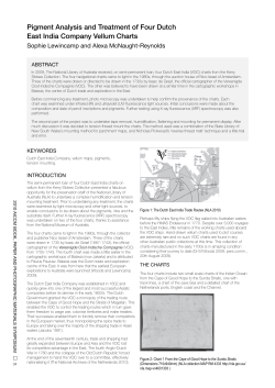 Pigment Analysis and Treatment of Four Dutch East India