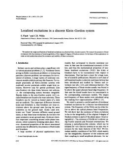 Localized excitations in a discrete Klein&mdash;Gordon system