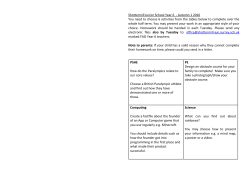 2016-2017 Year 6 Autumn 1 Homework Grid PDF File