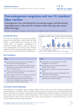 Post-enlargement emigration and new EU members` labor markets