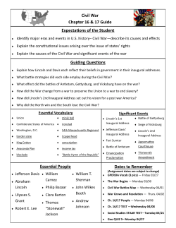 Expectations of the Student Guiding Questions Dates