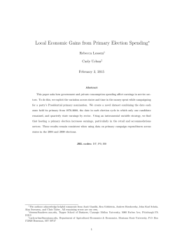 Local Economic Gains from Primary Election Spending