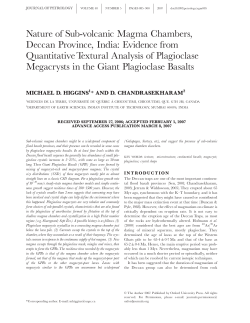Nature of Sub-volcanic Magma Chambers, Deccan