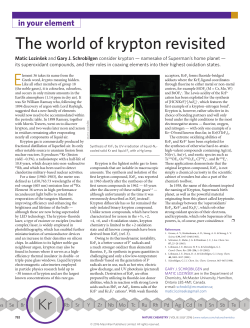 The world of krypton revisited
