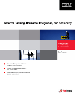 Smarter Banking, Horizontal Integration, and