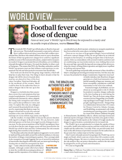 Football fever could be a dose of dengue
