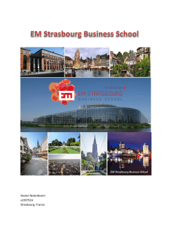 Hester Notenboom s2207524 Strasbourg, France