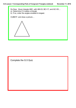 G.6 Lesson 1 Corresponding Parts of Congruent